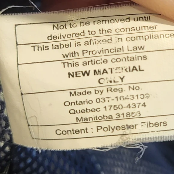 Guess Men's Water Resistant Quilted Bomber Full Zip Jacket Navy Blue Size XL - Picture 10 of 10